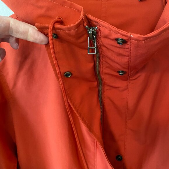 Uniqlo Cotton Blend Parka, Size Medium, Red, Hood Lightweight AdjustableWaist - Picture 6 of 15